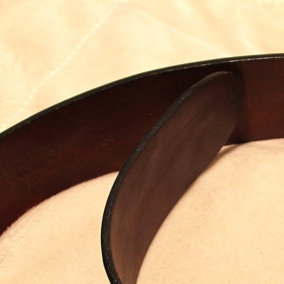 Fossil VTG Western Leather Belt with Big Silvertone Belt Buckle - Picture 5 of 5